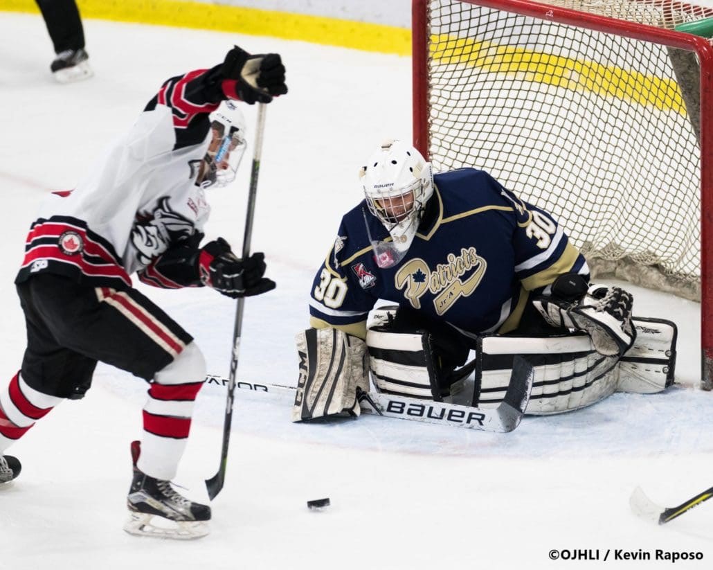 Ontario Junior Hockey League game between the Georgetown Raiders and the Toronto Patriots