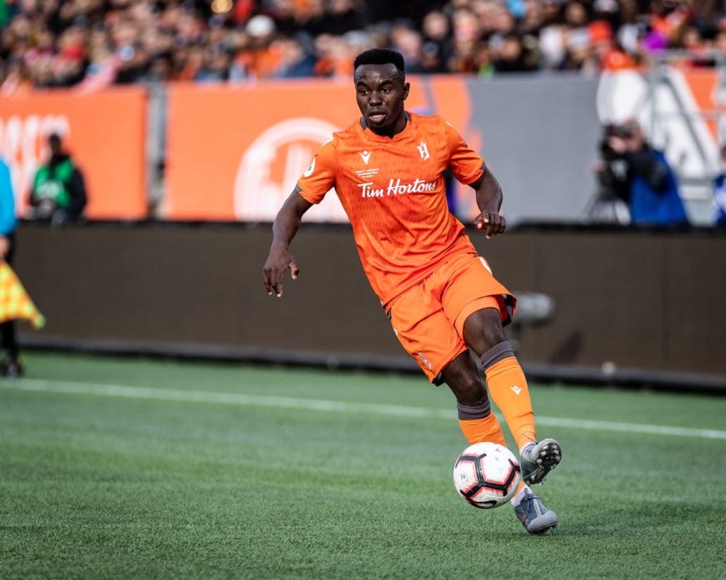 Sports Photography – Canadian Premier League Finals, First Leg, Men's Soccer, Cavalry FC and Forge FC in Hamilton, Ontario, Canada at Tim Hortons Field