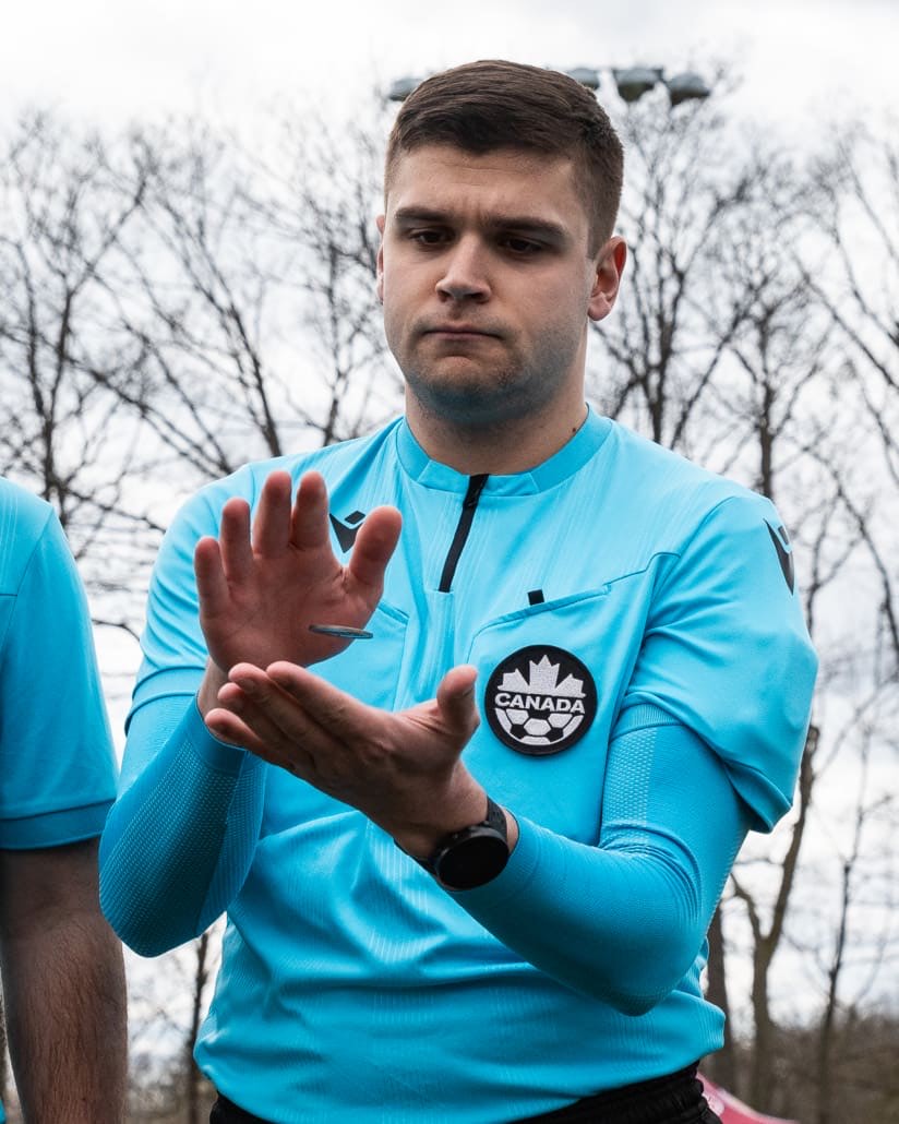 ST. CATHARINES, ON - Apr 21, 2024: League1 Ontario soccer game between St. Catharines Roma Wolves and North Mississauga SC. (Photo by Kevin Raposo / League1 Ontario)