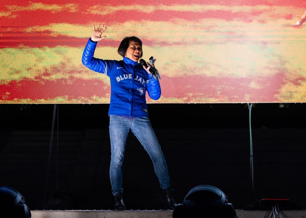 Major League Baseball World Series fan photos during baseball action between the Los Angeles Dodgers and Toronto Blue Jays on November 1, 2025 at Rogers Centre, Real Sports Bar, and Nathan Phillips Square