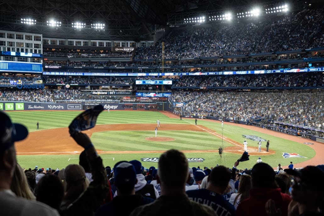 Major League Baseball World Series action between the Los Angeles Dodgers and Toronto Blue Jays on October 25, 2025 at the Rogers Centre