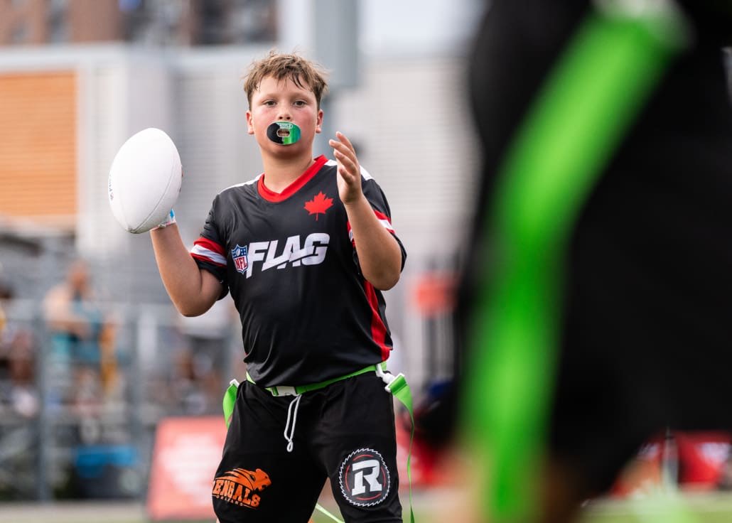 NFL Flag Regionals in flag football action on July 12, 2025 at Algonquin College in Ottawa