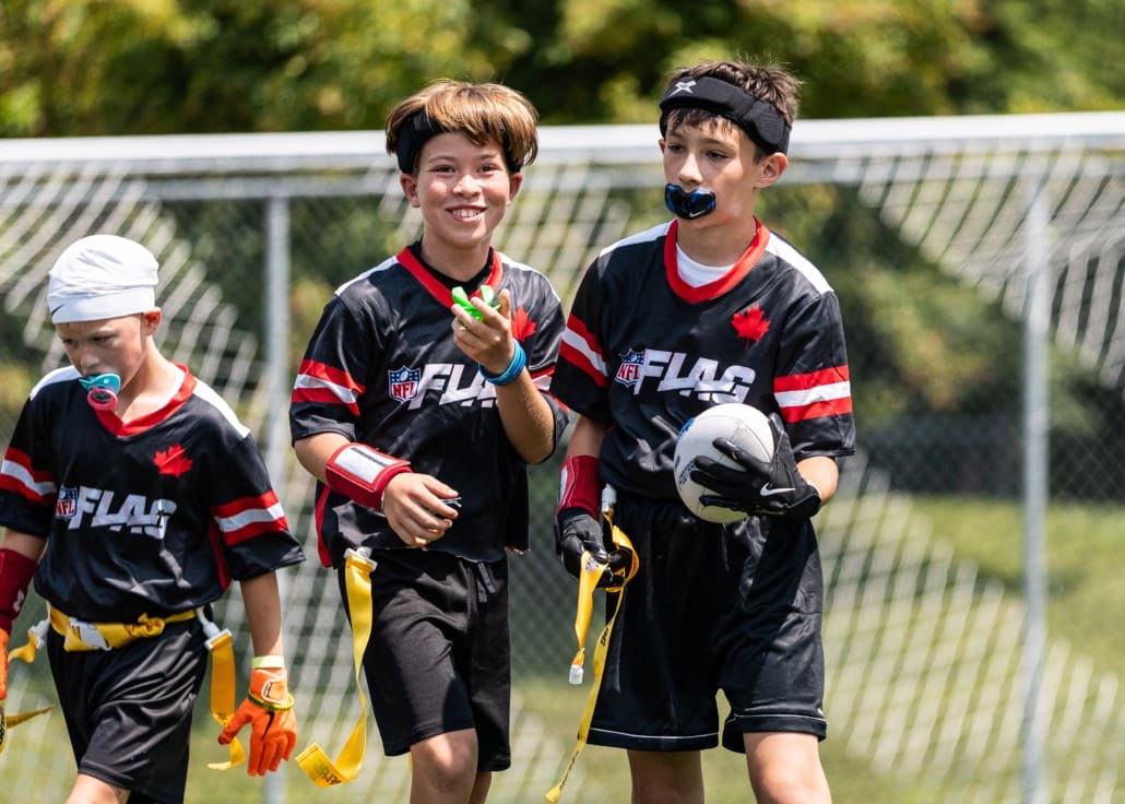 NFL Flag Regionals in flag football action on July 12, 2025 at Algonquin College in Ottawa