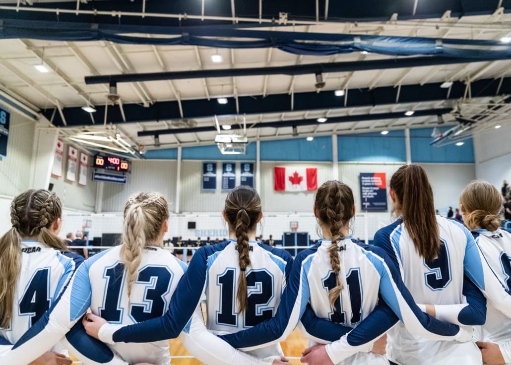Ontario Colleges Athletic Association volleyball game between the Conestoga Condors and the Sheridan Bruins