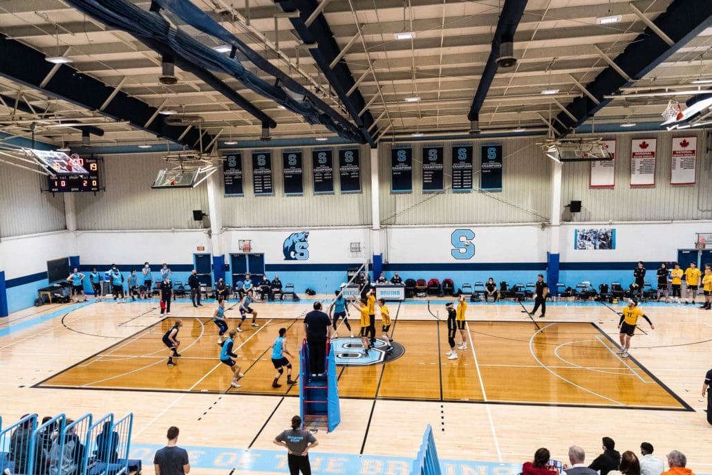 OCAA Volleyball game between the Sheridan Bruins and the Cambrian Golden Shield