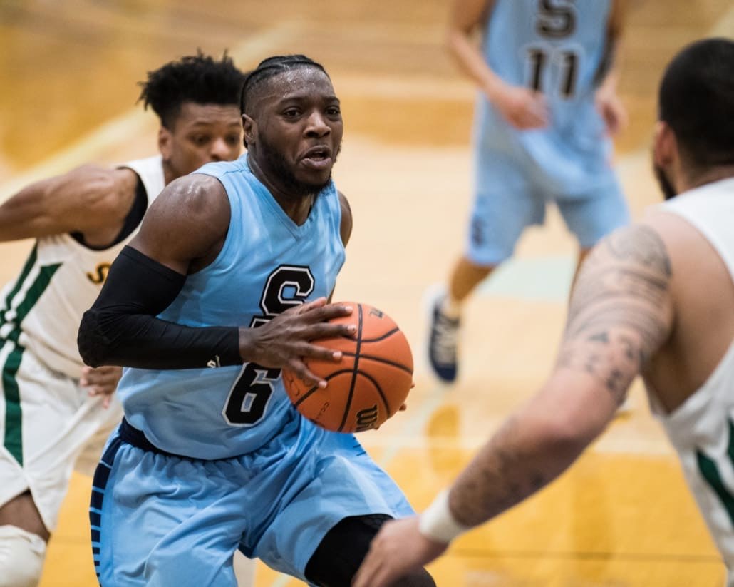 Ontario Colleges Athletic Association basketball game between the Sheridan Bruins and the Sault Saints
