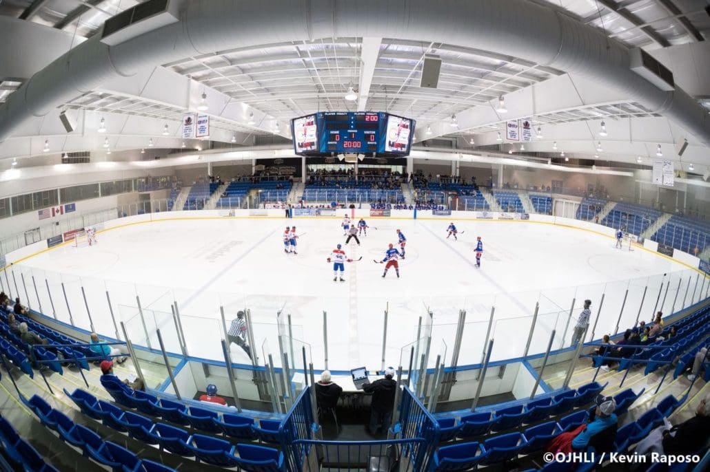 Ontario Junior Hockey League game between the Oakville Blades and the Toronto Jr. Canadiens