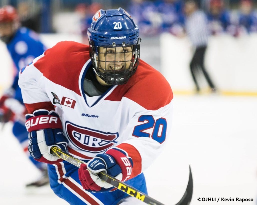 Ontario Junior Hockey League game between the Oakville Blades and the Toronto Jr. Canadiens