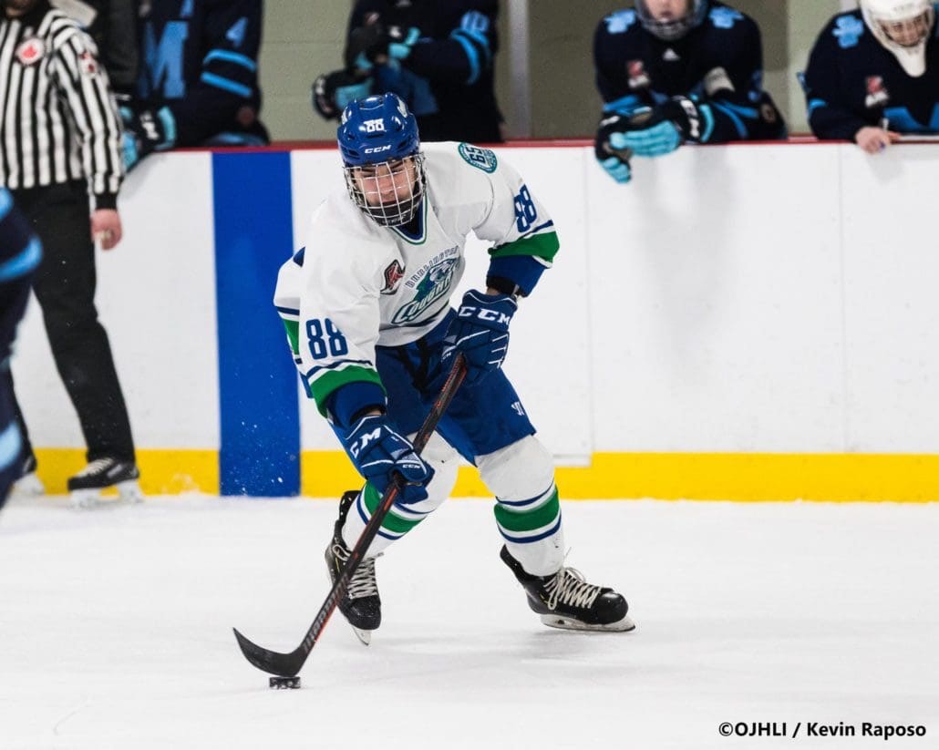 Sports Photography – OJHL (Ontario Junior Hockey League) Men’s Hockey, St. Michael’s Buzzers vs. Burlington Cougars in Burlington, Ontario, Canada at Appleby Ice Centre