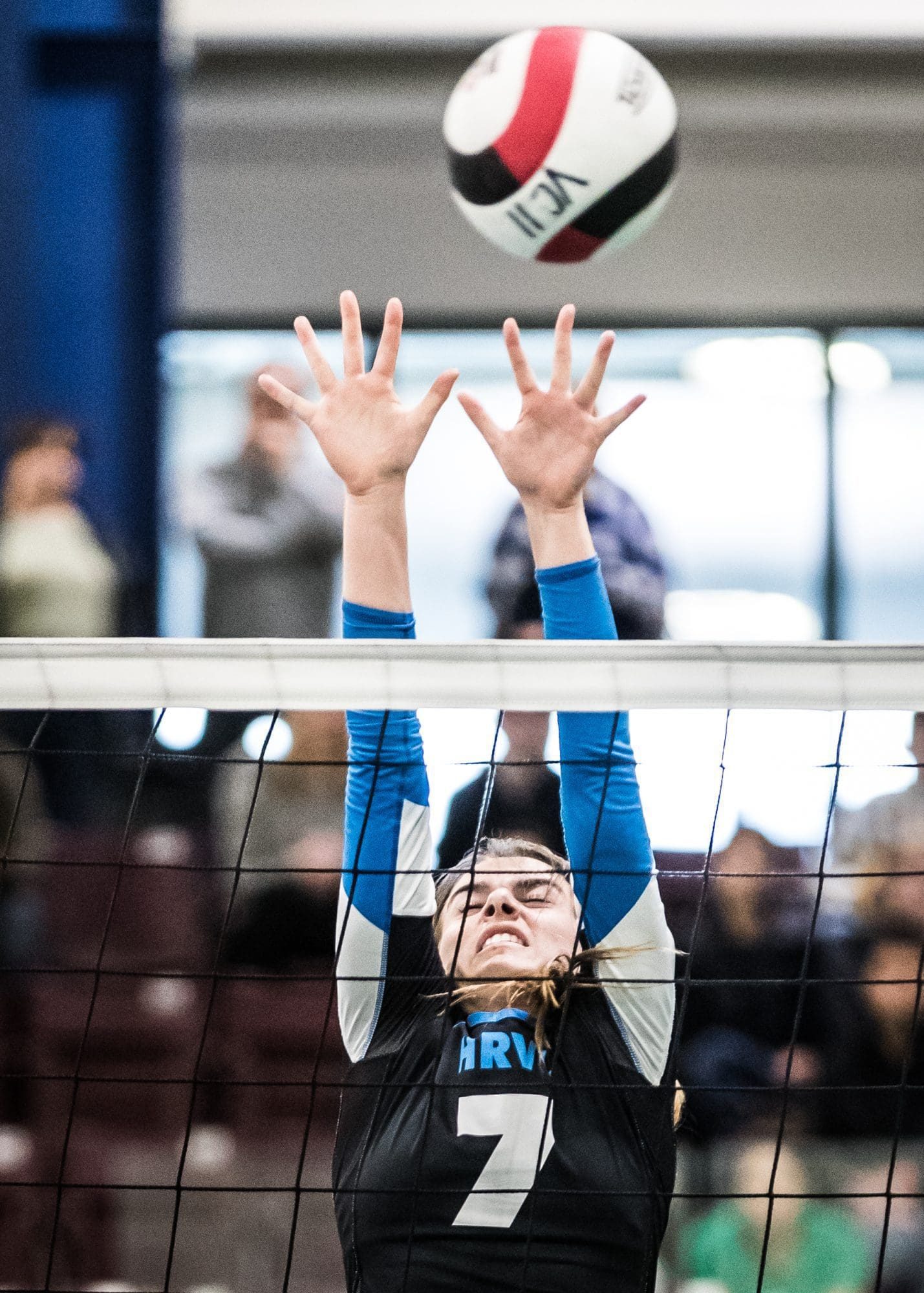WATERLOO, ON - May 7, 2017: Halton Hurricanes action at the U16 Volleyball Canada nationals.